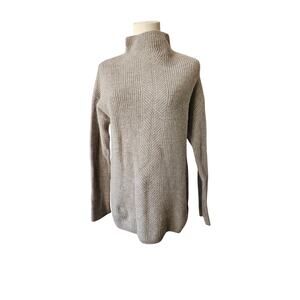 Rachel Zoe 100% Fine Merino Wool‎ High Neck Patterned Pullover Sweaters Small